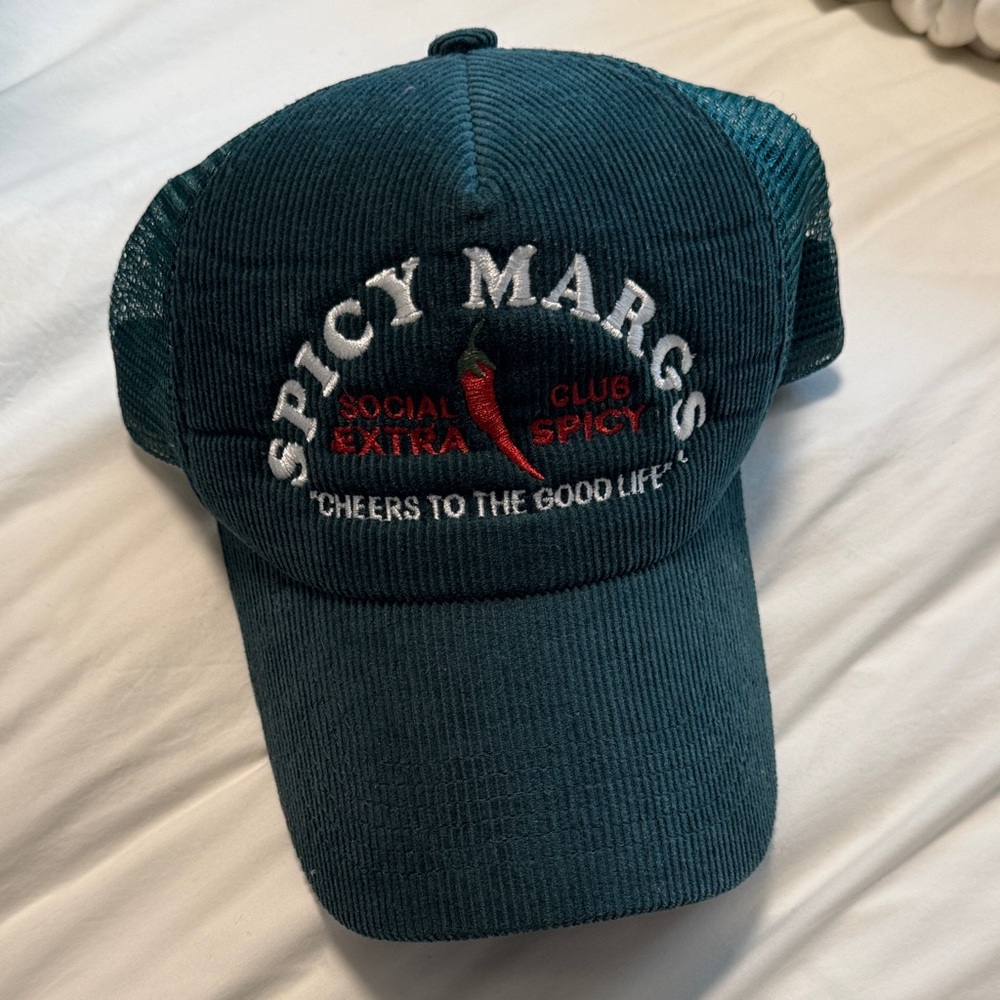 Anthropologie (Worn/West) Teal Corduroy Trucker Hat